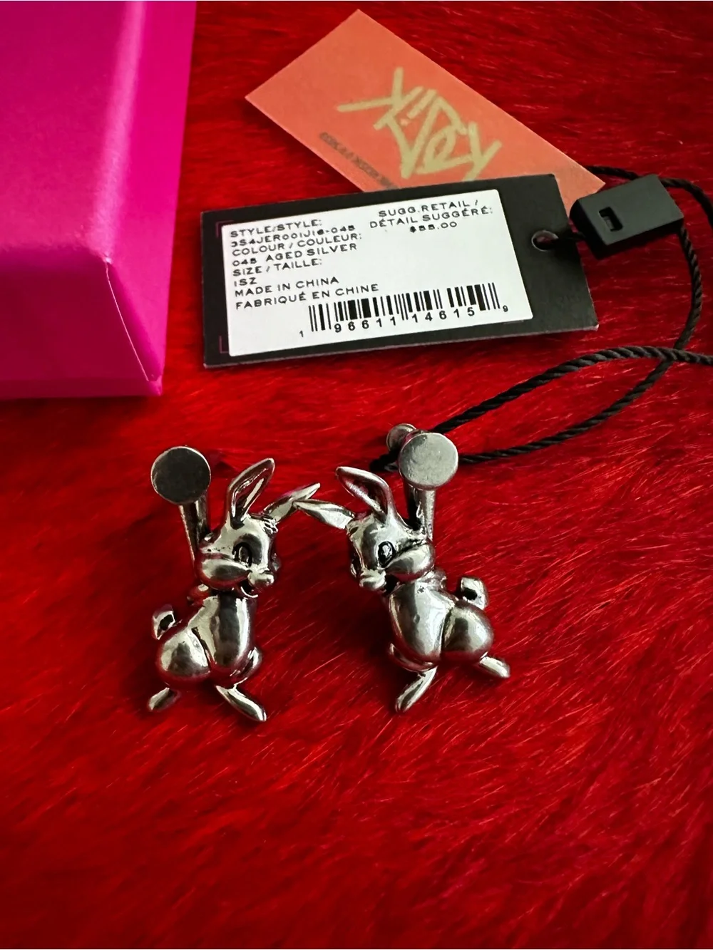 Marc jacobs Bunny Charm Earrings - Silver